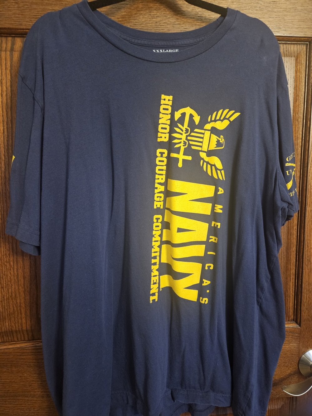 Bundle Of 2 Grunt Style Navy Blue Short Sleeve T-Shirts Navy Emblem, Men's, 3XL